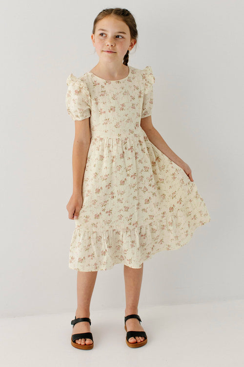Evelina Mädchen Midikleid aus Baumwollgaze
