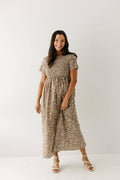 Baumwollkleid mit Smok-Oberteil, Herbstblumen
