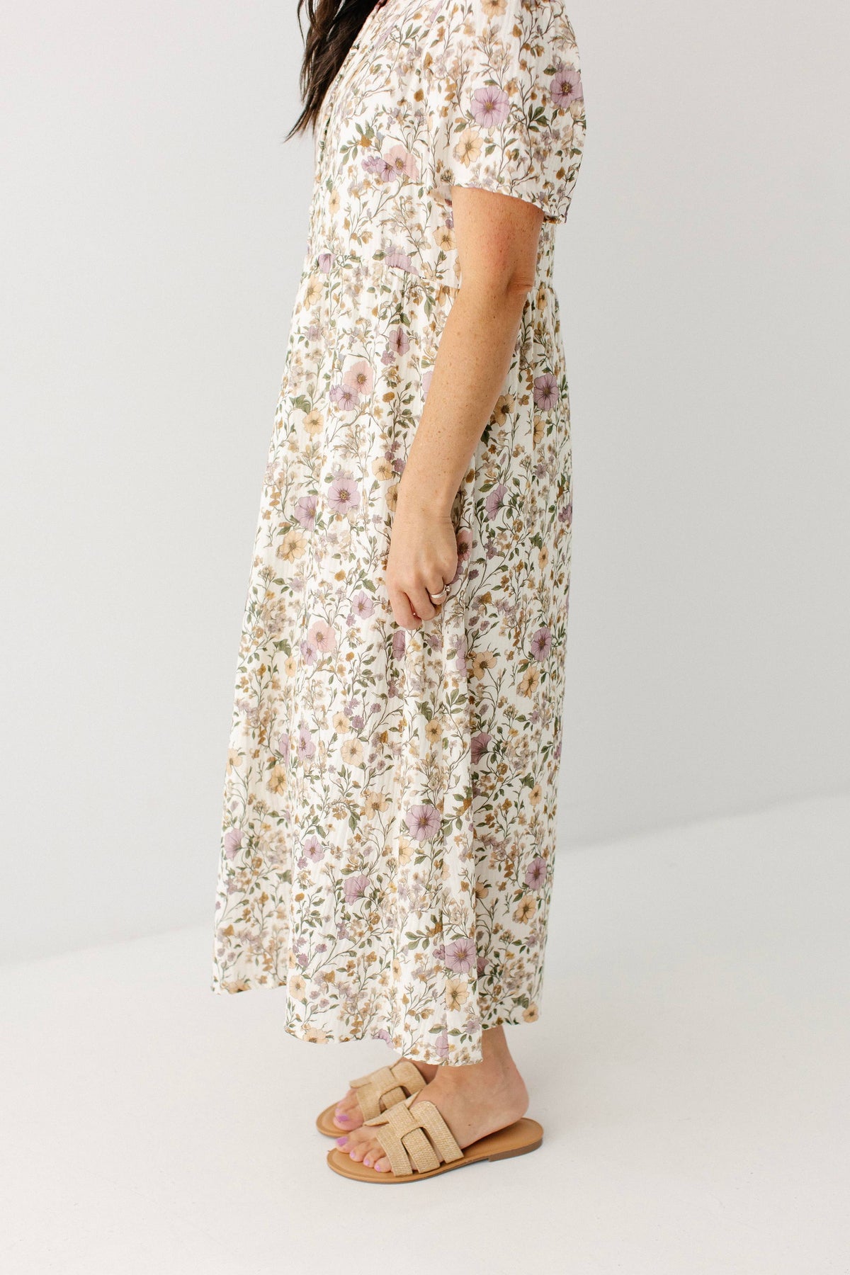 Kleid aus Baumwollgaze mit Volantärmeln