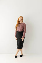 Baumwoll-Strickjacke mit Muschelsaum