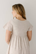 Midikleid mit eckigem Ausschnitt, gestreift