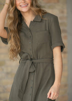 Kurzarm-Hemdkleid aus Baumwollgaze